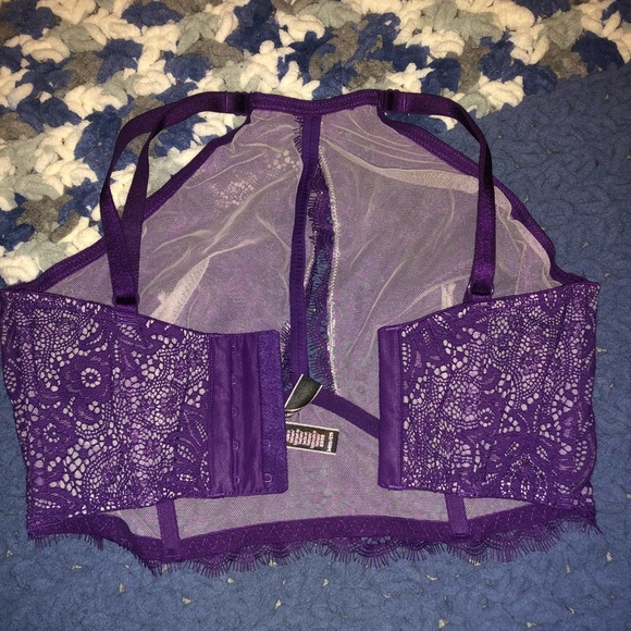 Halter lace long line bra. - Picture 5 of 8
